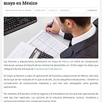 Fusiones y adquisiciones aumentaron en mayo en Mxico